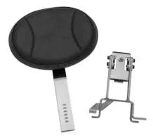 Kuryakyn Plug-N-Go Driver Backrest Black Leather Adjustable