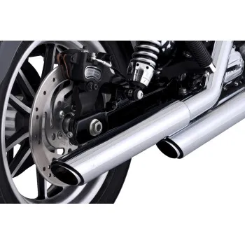Vance Hines 3in Twin Slash PCX Slip On Muffler Exhaust Tail Pipe Chrome