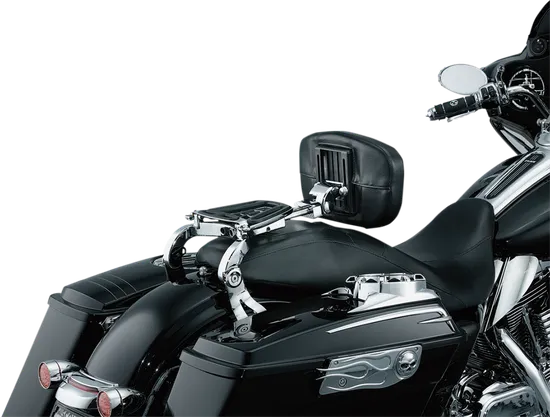 Kuryakyn Multi-Purpose Driver Passenger Backrest Luggage Rack Chrome
