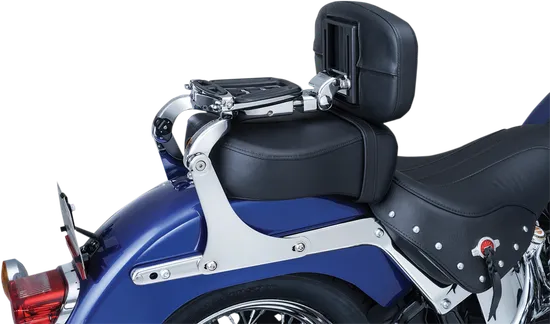 Kuryakyn Multi-Purpose Driver Passenger Backrest Luggage Rack Chrome