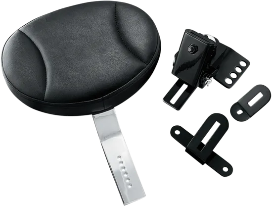 Kuryakyn Plug-In Driver Backrest Black Vinyl Adjustable Zippered
