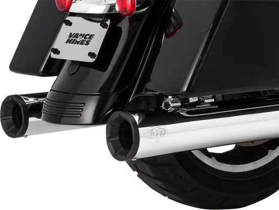 Vance Hines Chrome Black Inverted 4in Eliminator Slip On Muffler