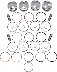 JE Piston Kit Rings Pins Round STD 81mm Bore 12.3:1