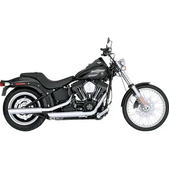 Vance Hines Twin Slash 3in Slip On Muffler Exhaust Pipe Chrome