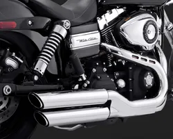 Vance Hines Twin Slash 3 in Slip On Muffler Exhaust Pipe Chrome