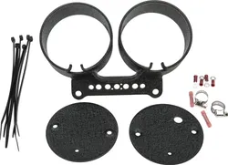 Harddrive Black Dual Speedo Tachometer Gauge Mount Bracket Kit