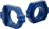 Works Blue Aluminum Elite Axle Block Pair