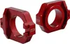 Works Red Aluminum Elite Axle Block Pair