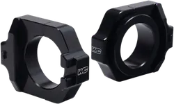 Works Black Aluminum Elite Axle Block Pair