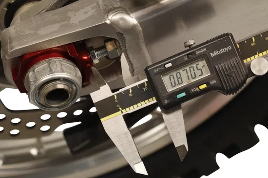 Works Red Aluminum Elite Axle Block Pair