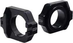 Works Black Aluminum Elite Axle Block Pair