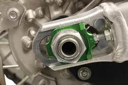 Works Green Aluminum Elite Axle Block Pair