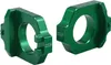 Works Green Aluminum Elite Axle Block Pair