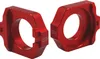 Works Red Aluminum Elite Axle Block Pair