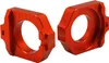 Works Orange Aluminum Elite Axle Block Pair