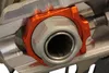 Works Orange Aluminum Elite Axle Block Pair