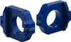 Works Blue Aluminum Elite Axle Block Pair