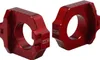 Works Red Aluminum Elite Axle Block Pair