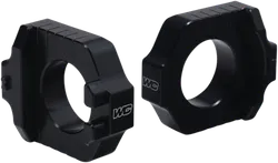 Works Black Aluminum Elite Axle Block Pair