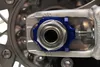 Works Blue Aluminum Elite Axle Block Pair