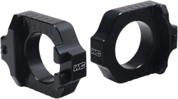 Works Black Aluminum Elite Axle Block Pair