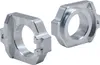 Works Silver Aluminum Elite Axle Block Pair