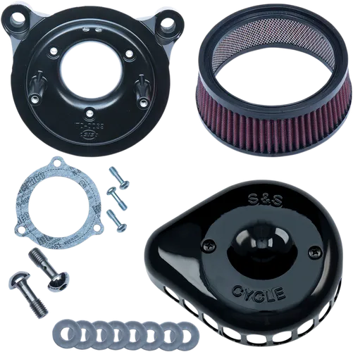 S&S Black Teardrop Stealth Air Cleaner Kit