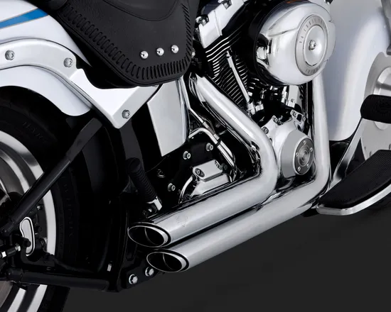Vance Hines Shortshots Staggered Exhaust Pipe System Chrome