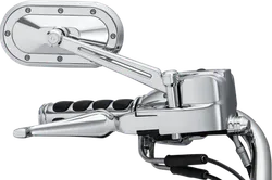 Kuryakyn Heavy Industry Side Mirrors Chrome w Chr Accent Pair