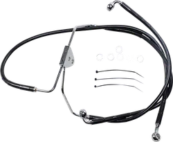 DS Black Oversized +2 Vinyl Stainless Steel Front Brake Line