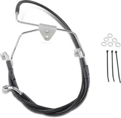 DS Black Vinyl Stainless Steel Front Brake Line