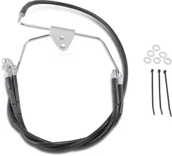 DS Black Oversized +6 Vinyl Stainless Steel Front Brake Line