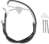 DS Black Oversized +8 Vinyl Stainless Steel Front Brake Line