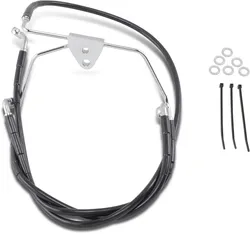 DS Black Oversized +10 Vinyl Stainless Steel Front Brake Line