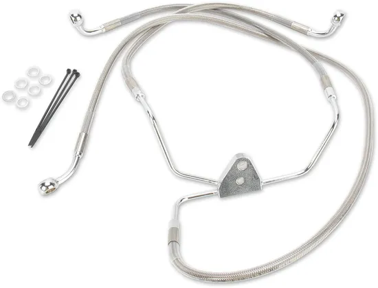 DS Oversized +10 Braided Stainless Steel Front Brake Line
