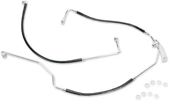 DS Black Vinyl Stainless Steel Rear Brake Line
