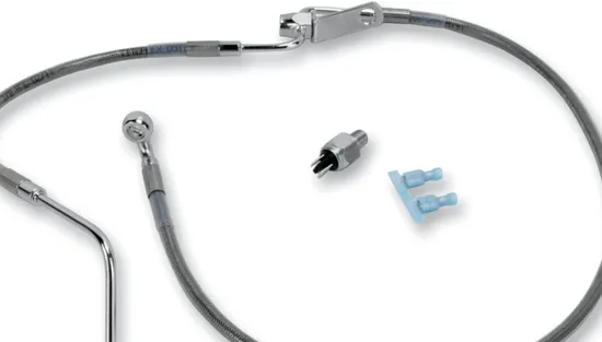 DS Silver Stainless Steel Rear Brake Line