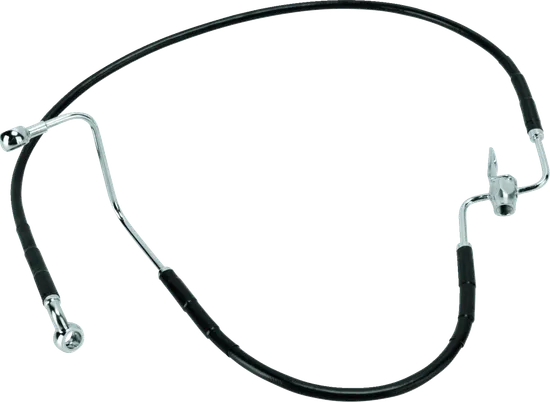 DS Black Vinyl Stainless Steel Rear Brake Line