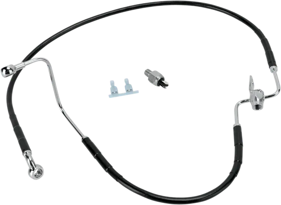 DS Black Vinyl Stainless Steel Rear Brake Line