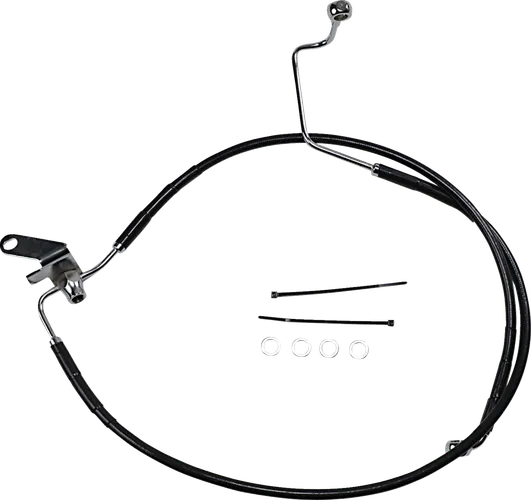 DS Black Oversized +3 Vinyl Stainless Steel Rear Brake Line 2