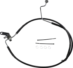 DS Black Oversized +3 Vinyl Stainless Steel Rear Brake Line
