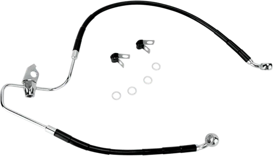 DS Black Vinyl Stainless Steel Rear Brake Line 1