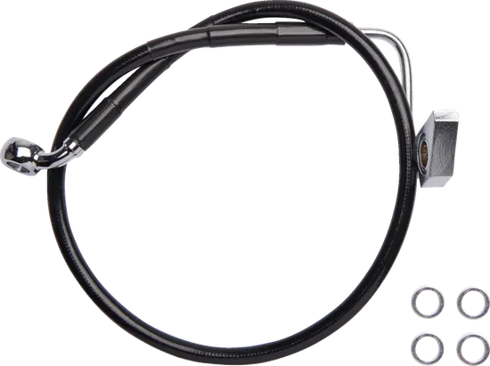 DS Black Rear Brake Line Kit w Caliper to ABS 2