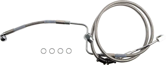 DS Stainless Steel Rear Brake Line Kit Master Cylinder to ABS Controller