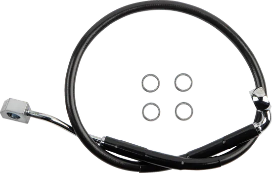 DS Black Rear Brake Line Kit w Caliper to ABS