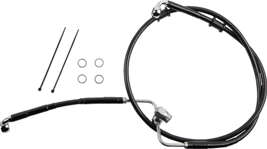 DS Black Rear Brake Line Kit w non ABS 2
