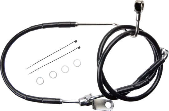DS Black Rear Brake Line Kit w non ABS 2