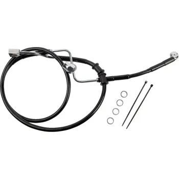 DS Black Rear Brake Line Kit w non ABS 1