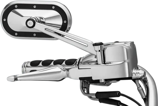 Kuryakyn Heavy Industry Side Mirrors Chrome w Satin Accent Pair