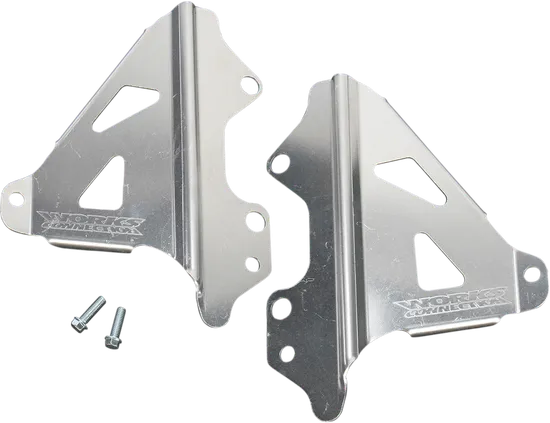 Works Silver Aluminum Radiator Brace Guard for Honda CR250R
